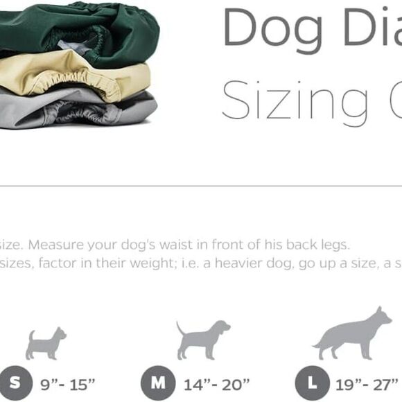 Pet Parents Premium Washable Dog Diapers ( set of 3) & extender Sz L NEW - Picture 8 of 9